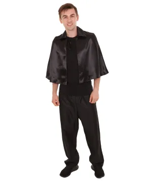 Adult Men's Black Vampire Cape Costume | Black Halloween Costume