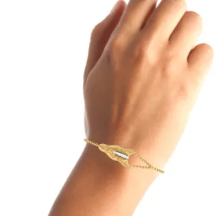 Alluring Abstract Gold Bracelet