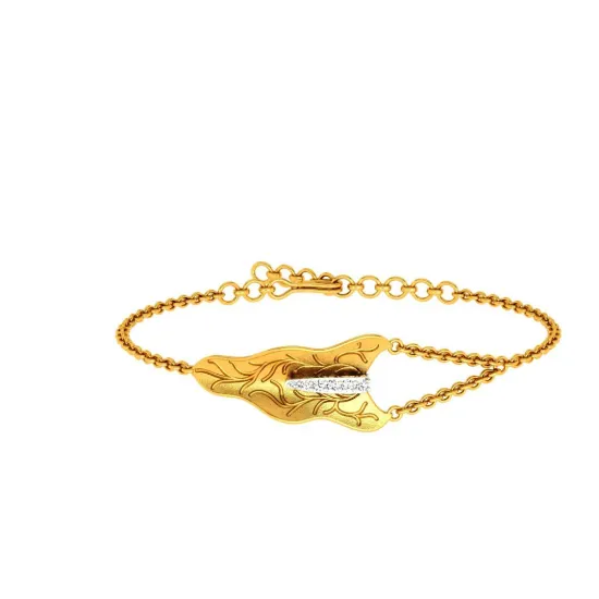 Alluring Abstract Gold Bracelet