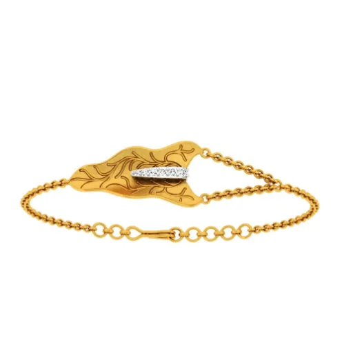 Alluring Abstract Gold Bracelet