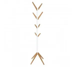 Bamboo Coat Stand - White