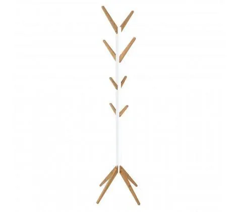 Bamboo Coat Stand - White