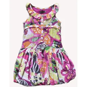 Catimini Girls Cotton Floral Bubble Dress