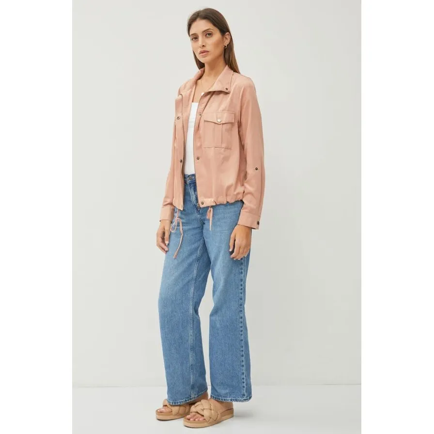 Cropped Utility Zipper Safari Jacket