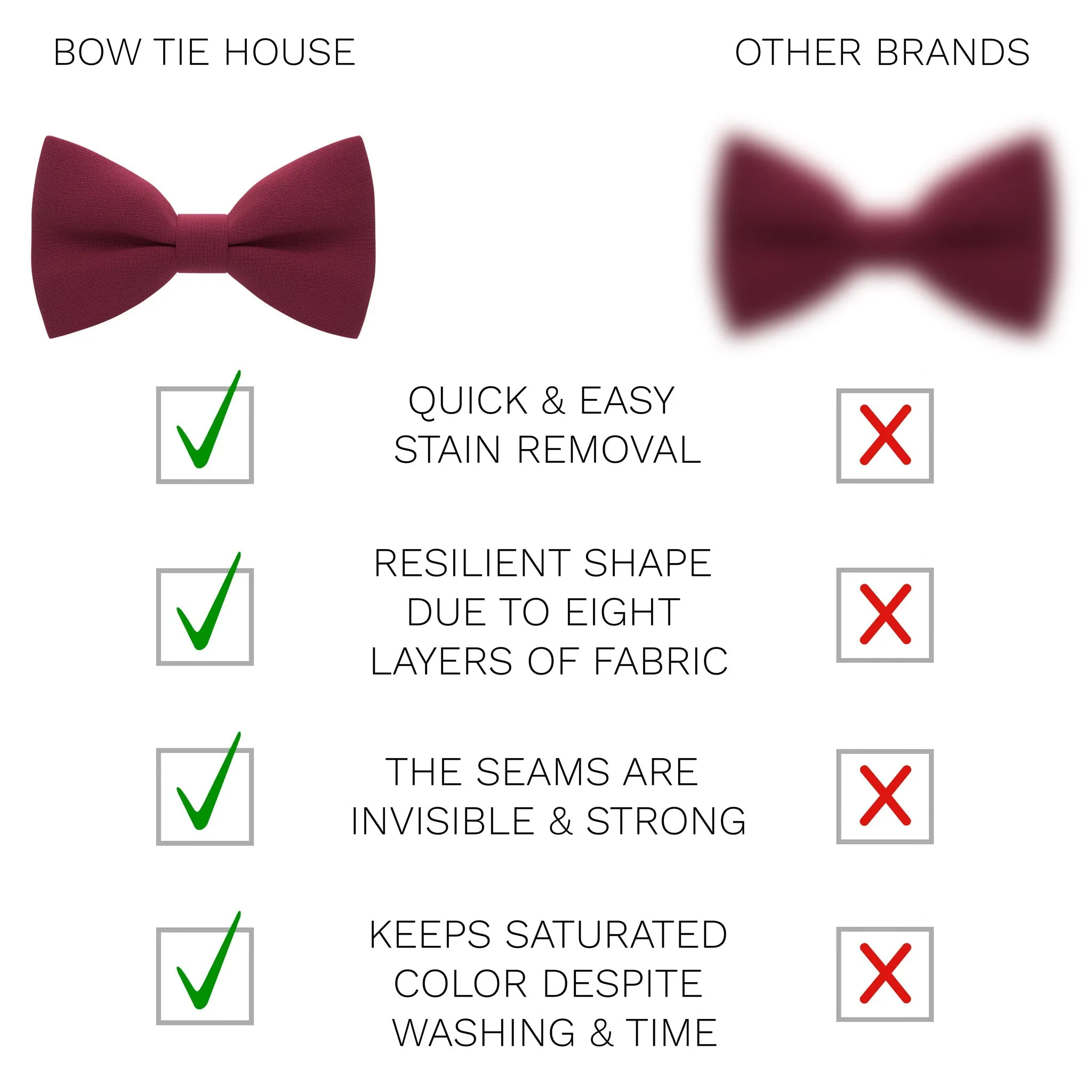 Deep Red Bow Tie