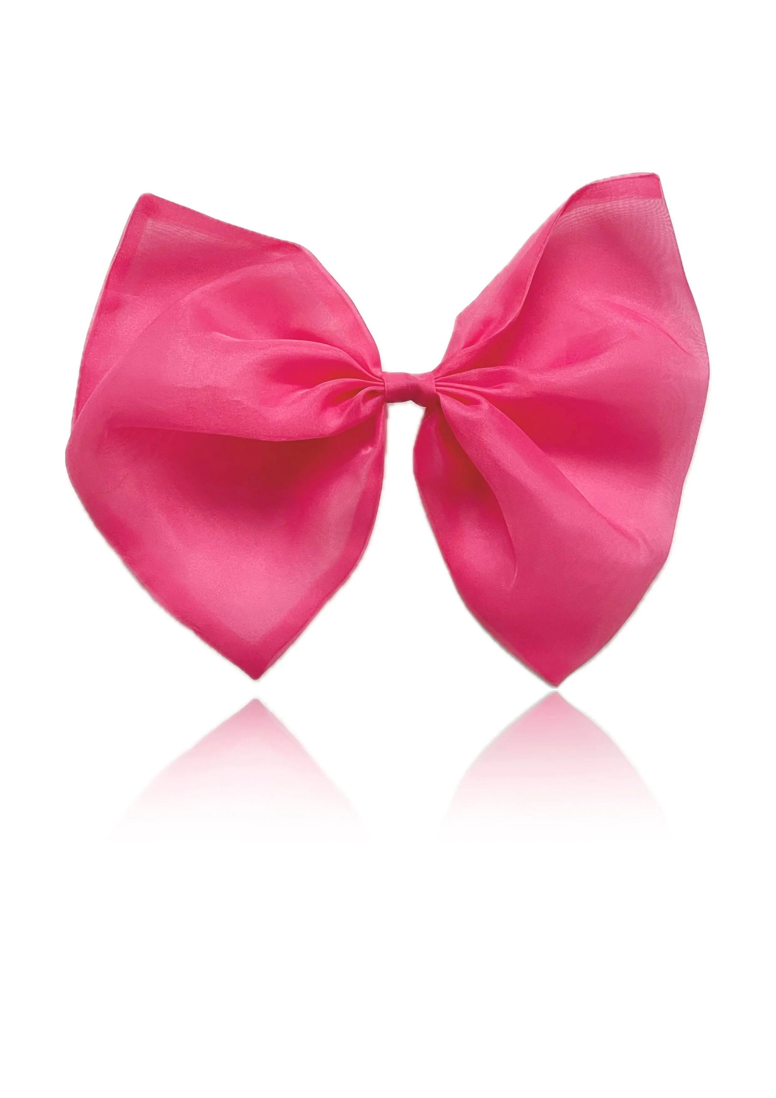 DOLLY WORLD BIG ORGANZA HAIR BOW barbiepink