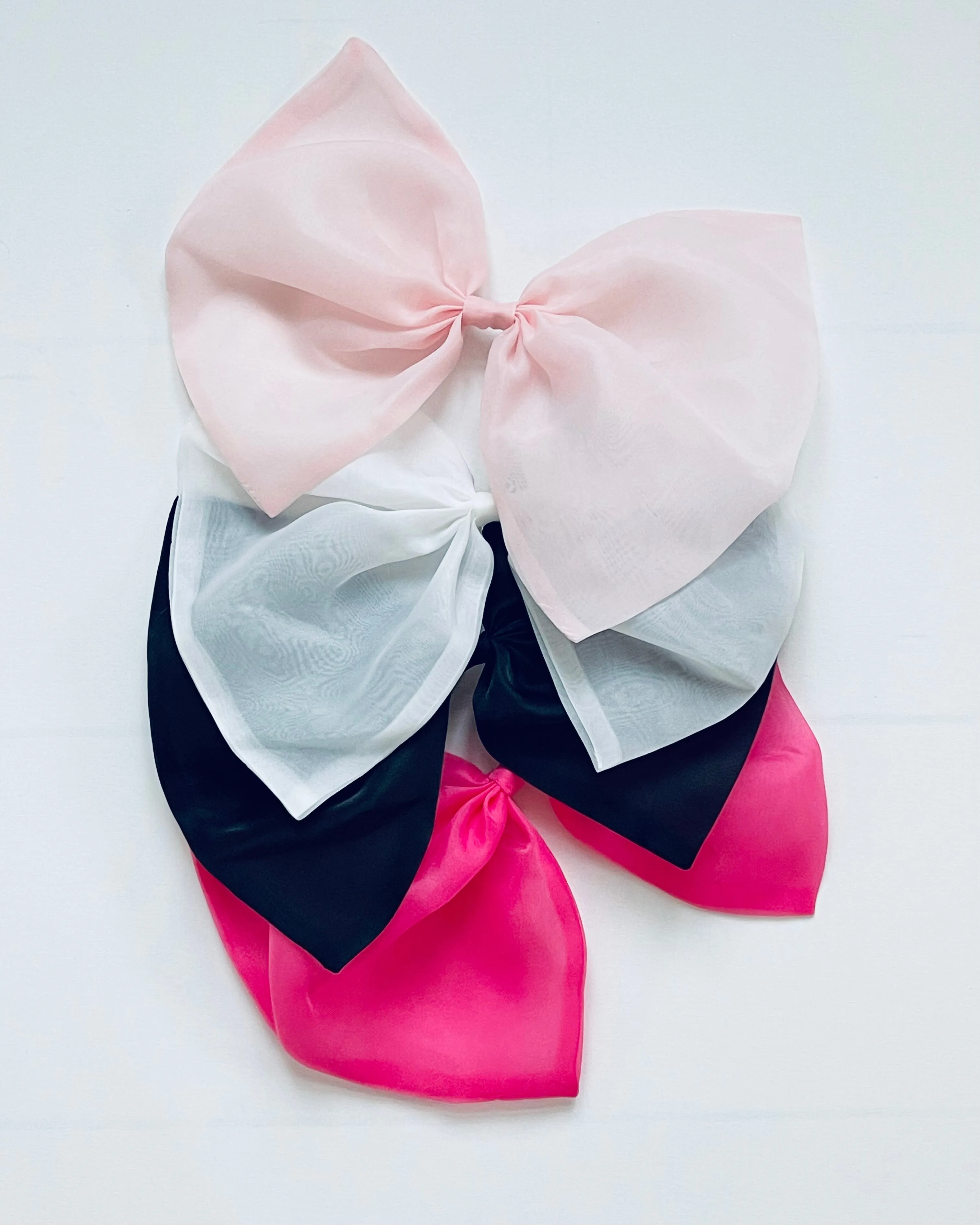 DOLLY WORLD BIG ORGANZA HAIR BOW dollypink