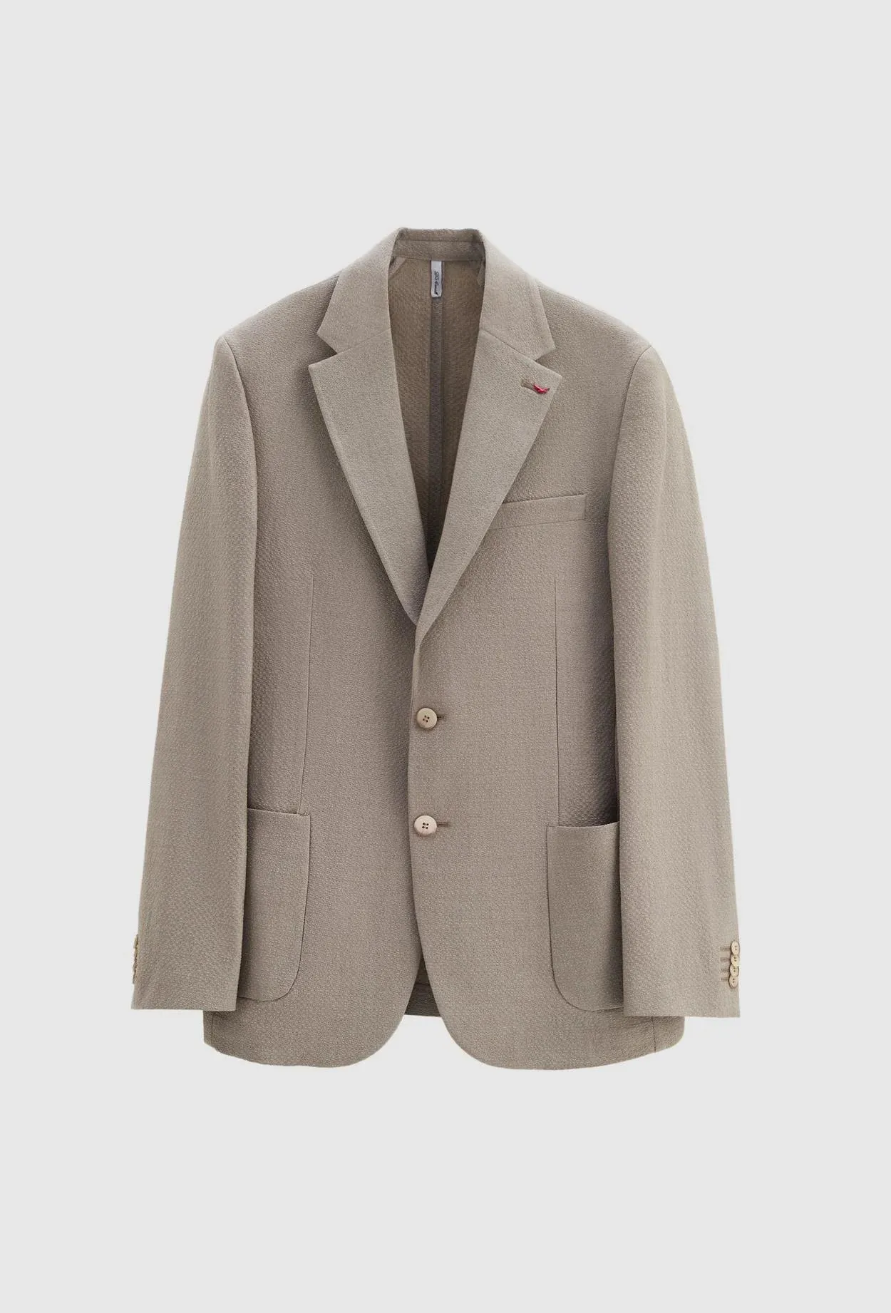 Ds Damat Slim Fit Beige Dobby Fabric Jacket