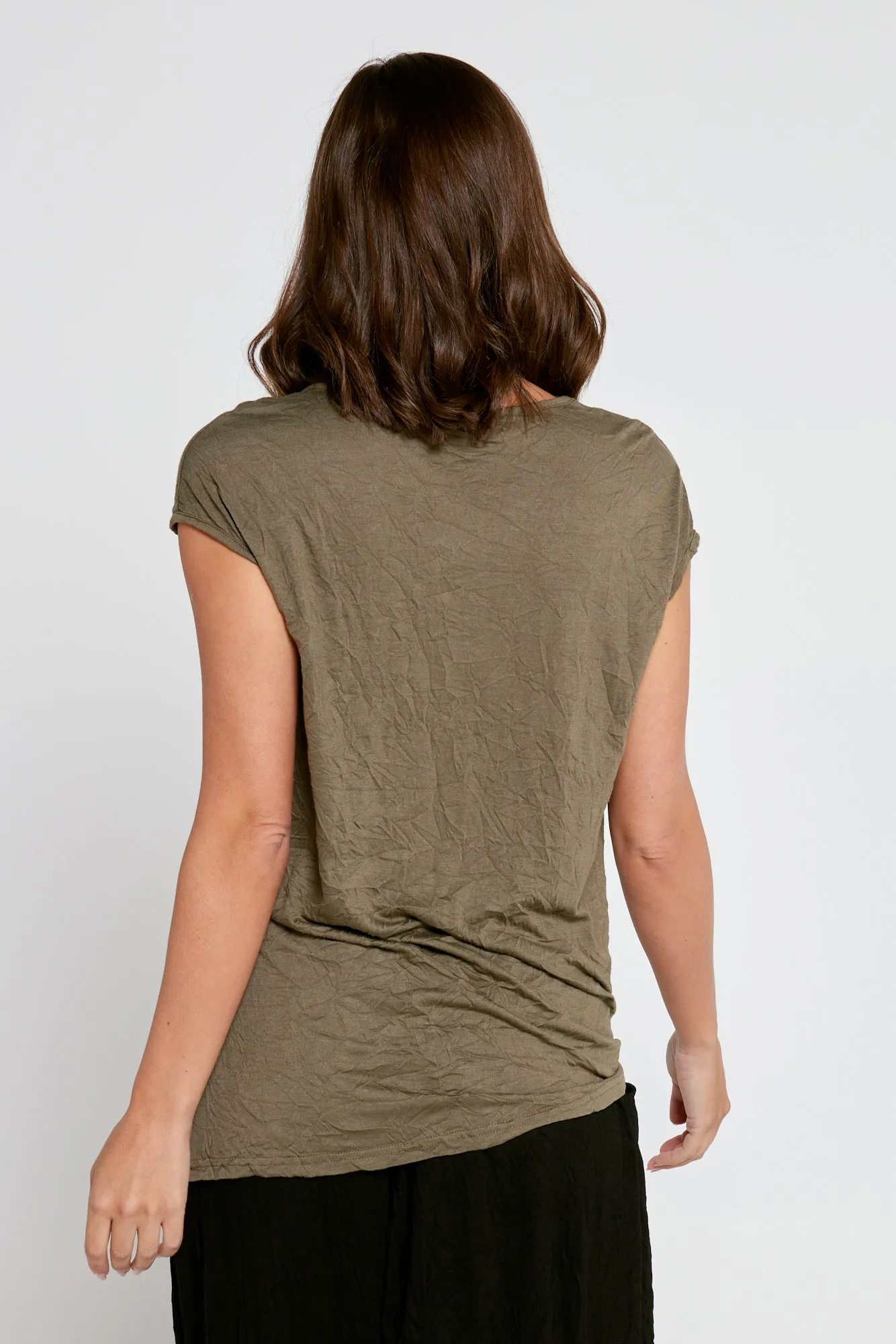 Effie Cotton Top - Khaki