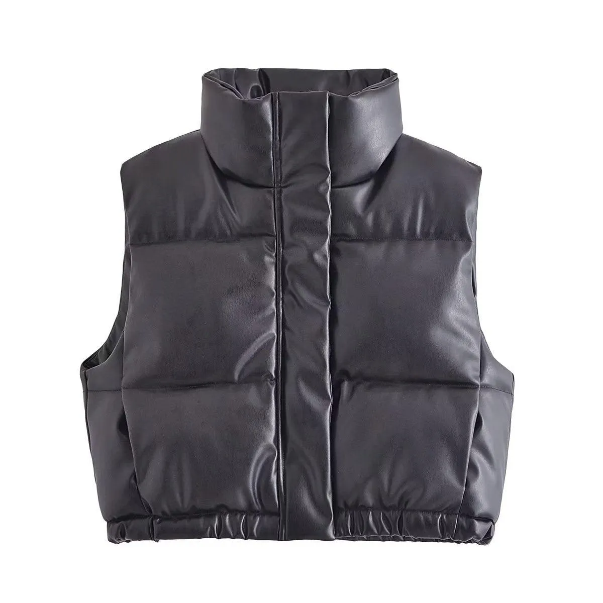 Faux Leather Short Body Warmer