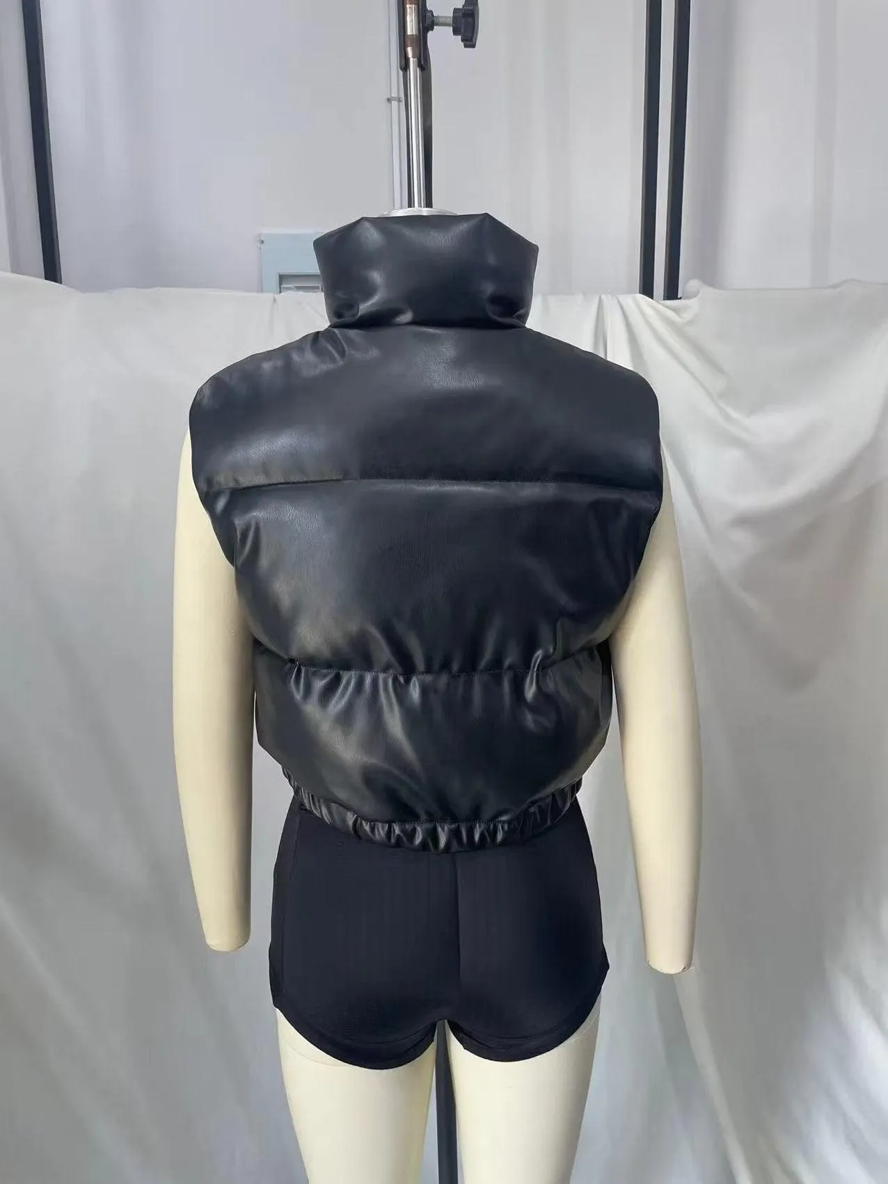 Faux Leather Short Body Warmer