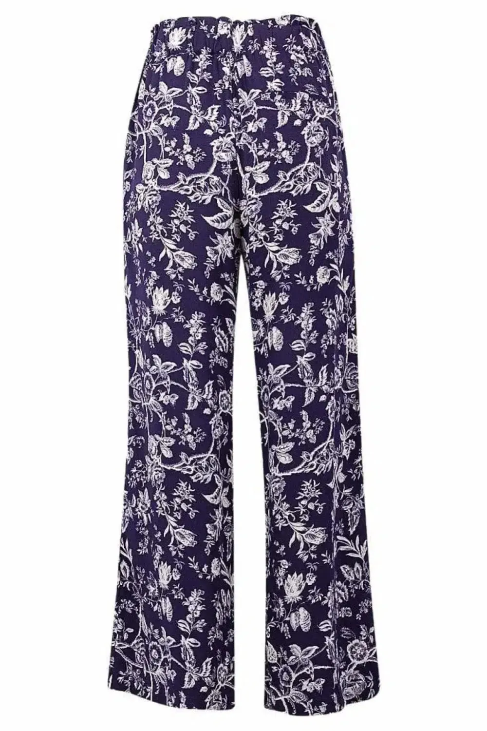 Floral Wide Leg  Crop Trousers