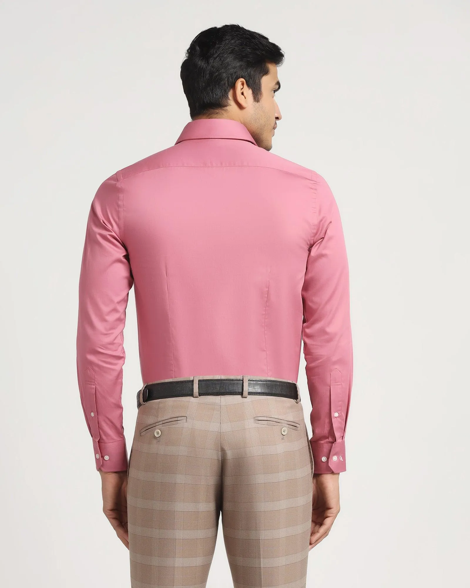 Formal Pink Solid Shirt - Simble