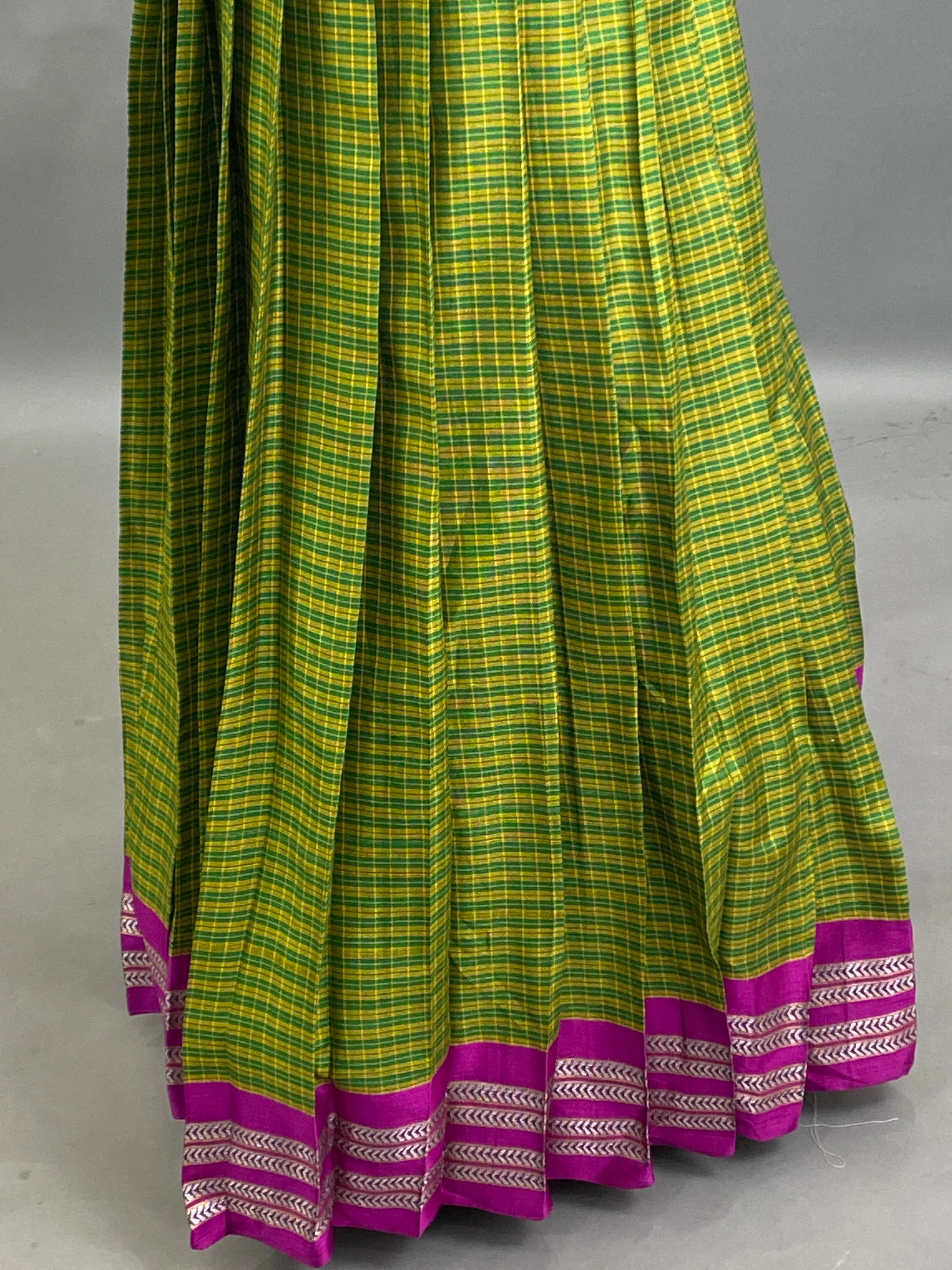 Green Purple Banaras Gown