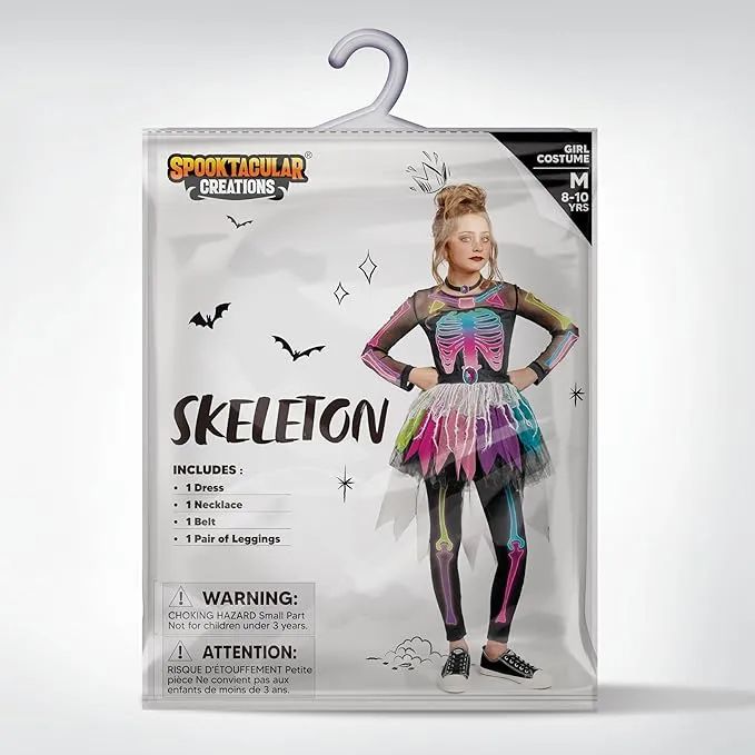 Halloween Girls Skeleton Costume