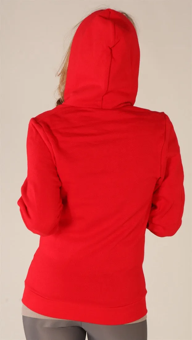 Kinkate Unisex Zip Up Hoodie Red