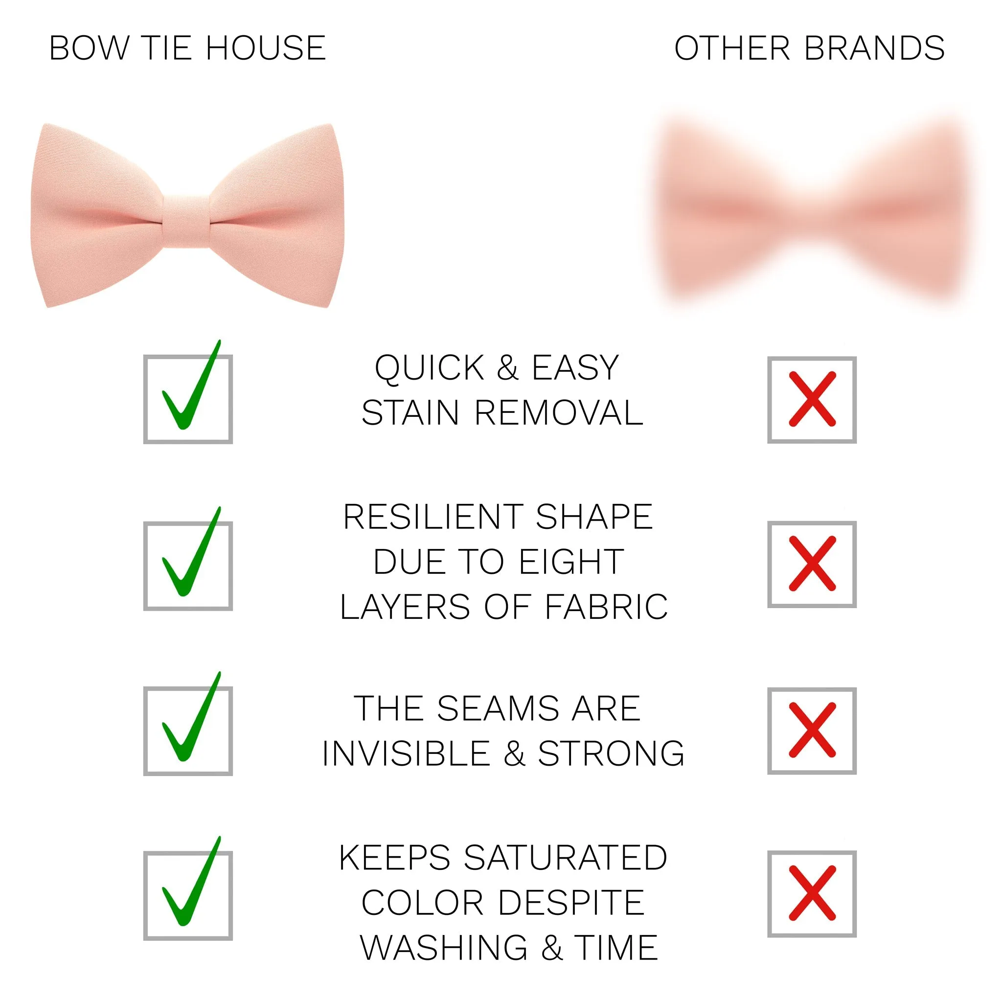 Light Peach Bow Tie