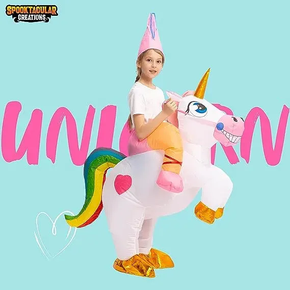 Light-up Unicorn Ride-On Inflatable Costume