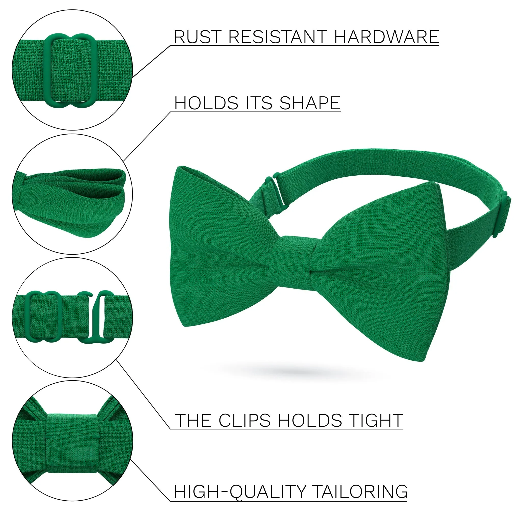 Linen Nephrite Bow Tie