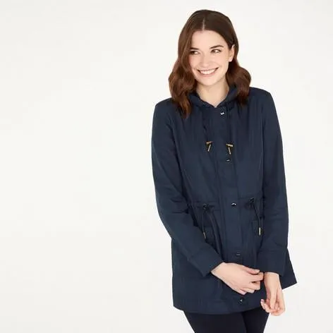 Navy Long Length Rain Coat