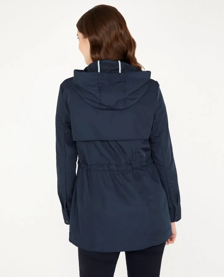 Navy Long Length Rain Coat