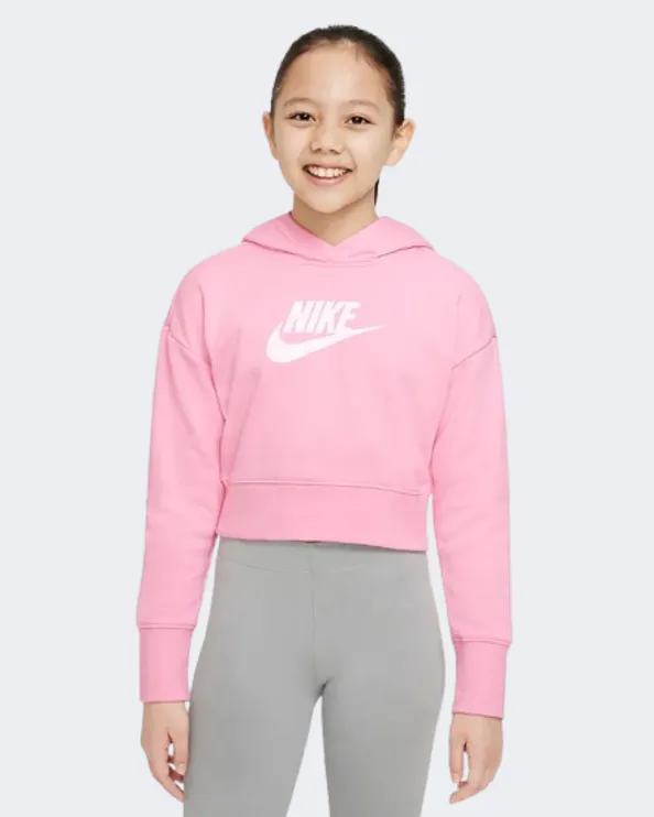 Nike Sportswear Club Girls Lifestyle Hoody Pink Dc7210-690