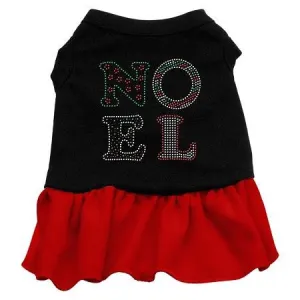 Noel Rhinestone Dress Black with Red XS (8)