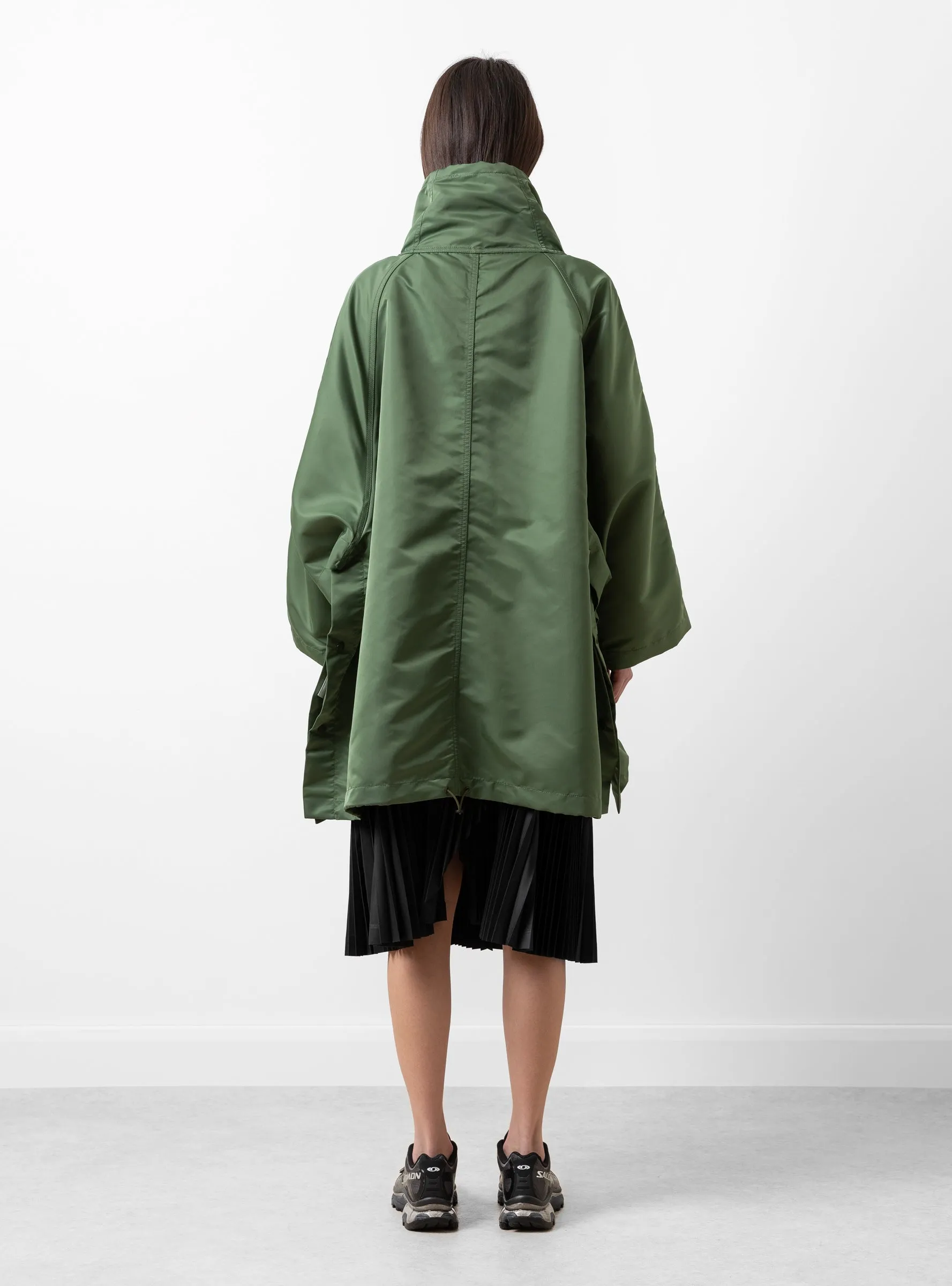 Nylon Twill Poncho Khaki