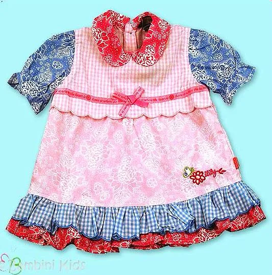 Oilily Infant Girls 100% Cotton Floral Pattern Cap Sleeve Dress