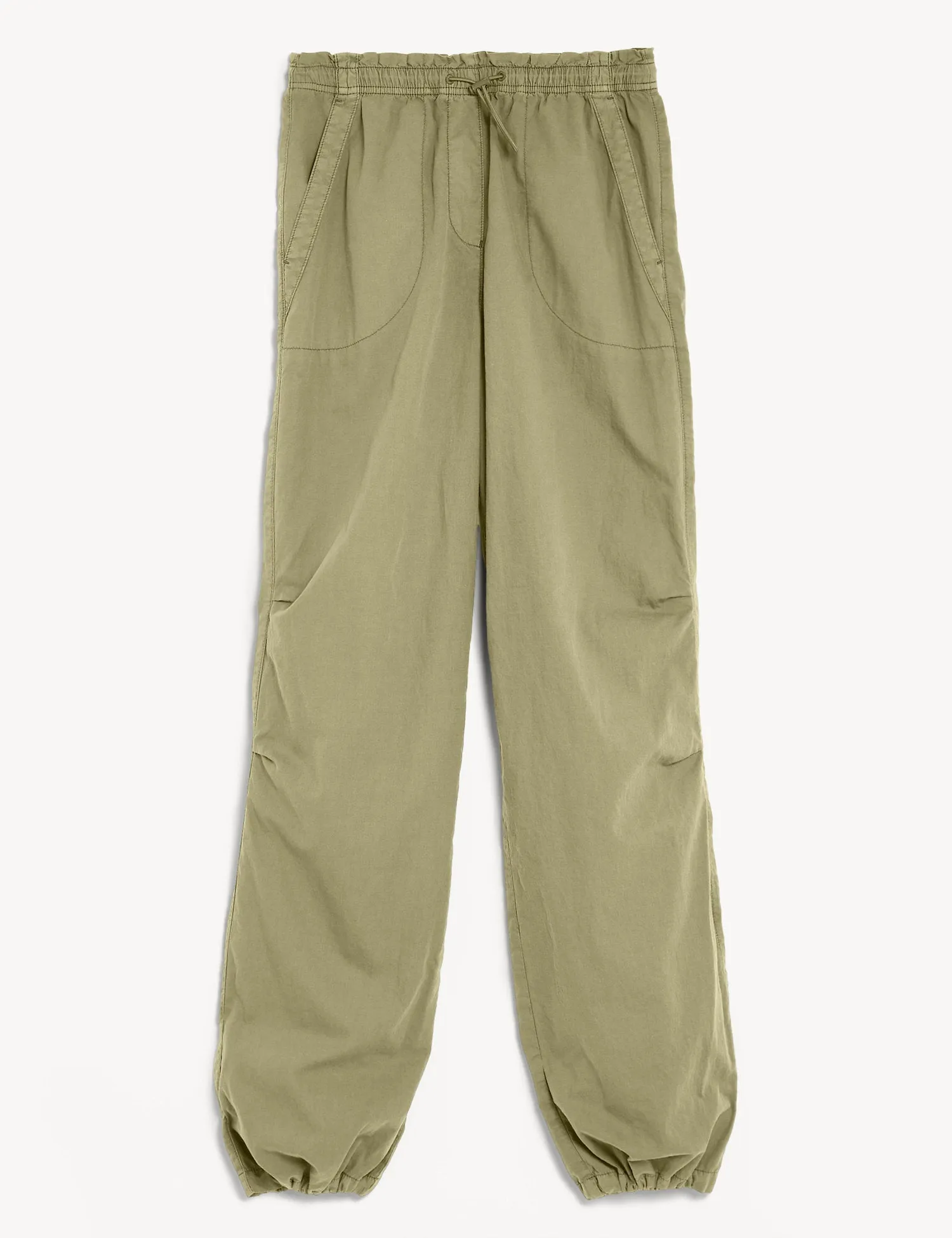 Pure Cotton Cuffed Parachute Trousers