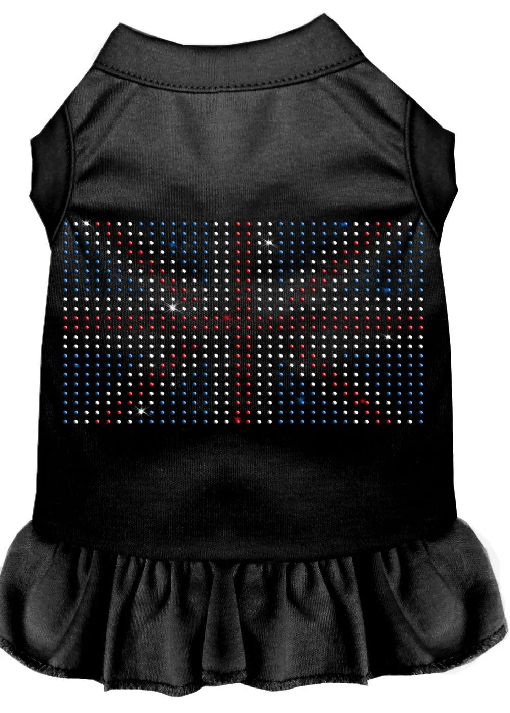 Rhinestone British Flag Dress Black 4x (22)