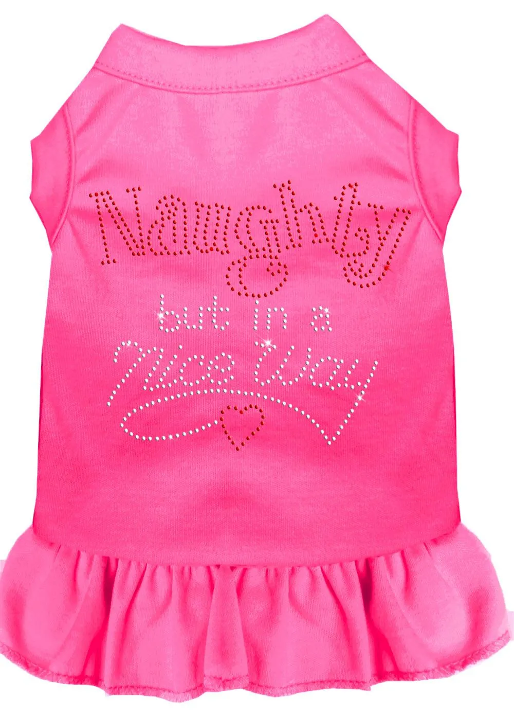 Rhinestone Naughty But In A Nice Way Dress Bright Pink Xs (8)