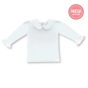 Ruffle Long Sleeve Peter Pan Collar