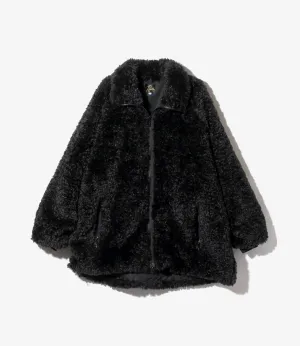 SC Fur Jacket – Black Poly Curly Fur