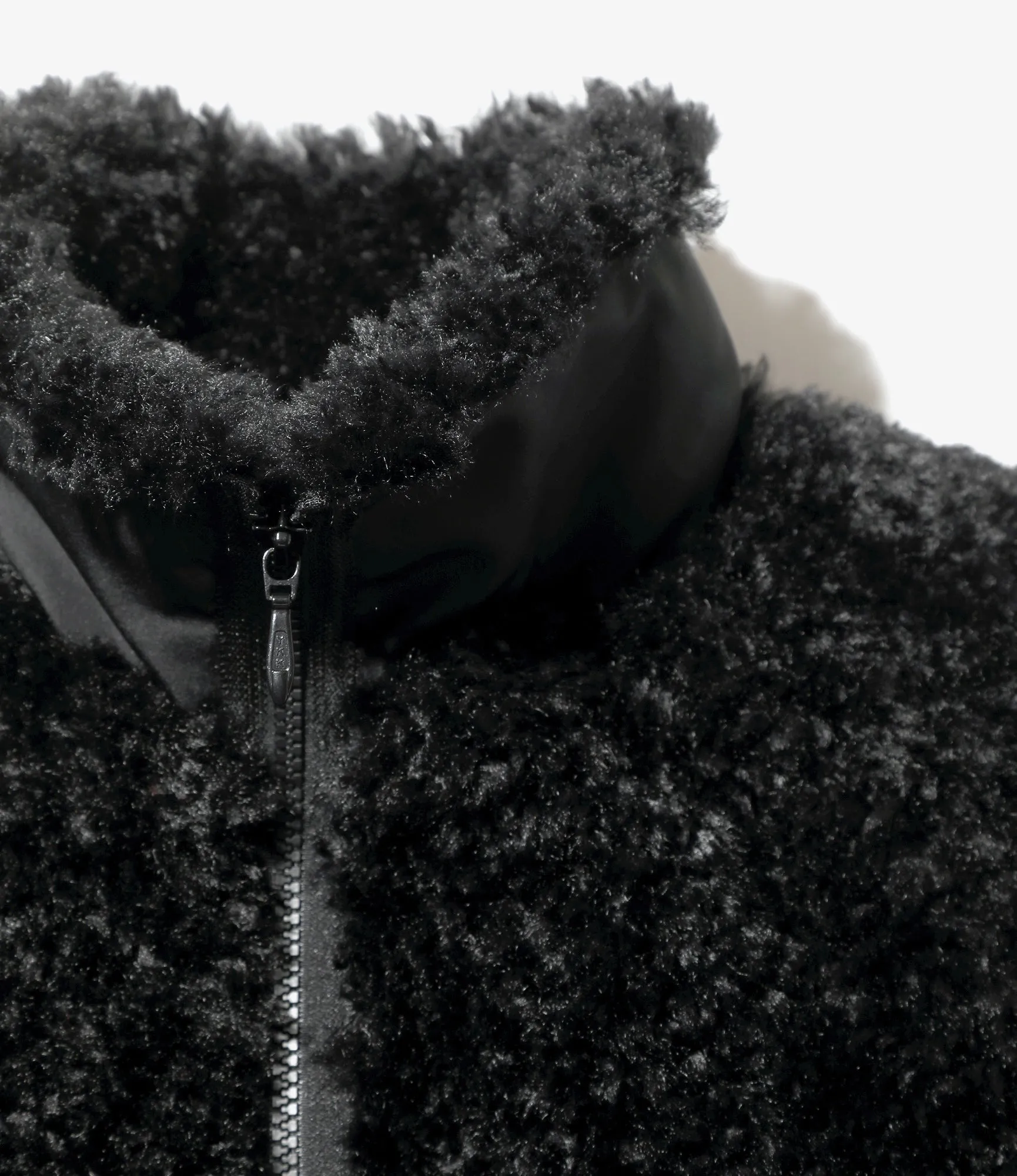 SC Fur Jacket – Black Poly Curly Fur