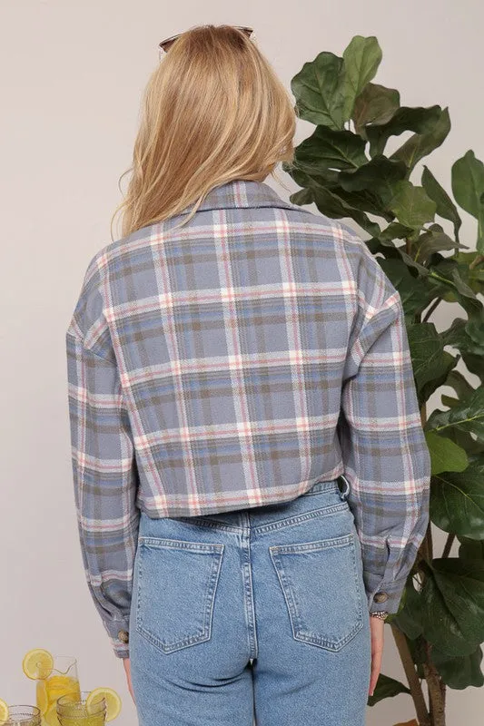 Short & Sassy Blue Plaid Jacket