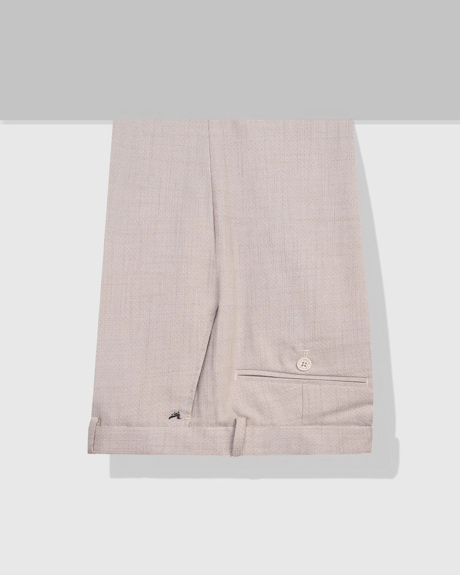 Slim Fit B-91 Formal Beige Textured Trouser - Harley