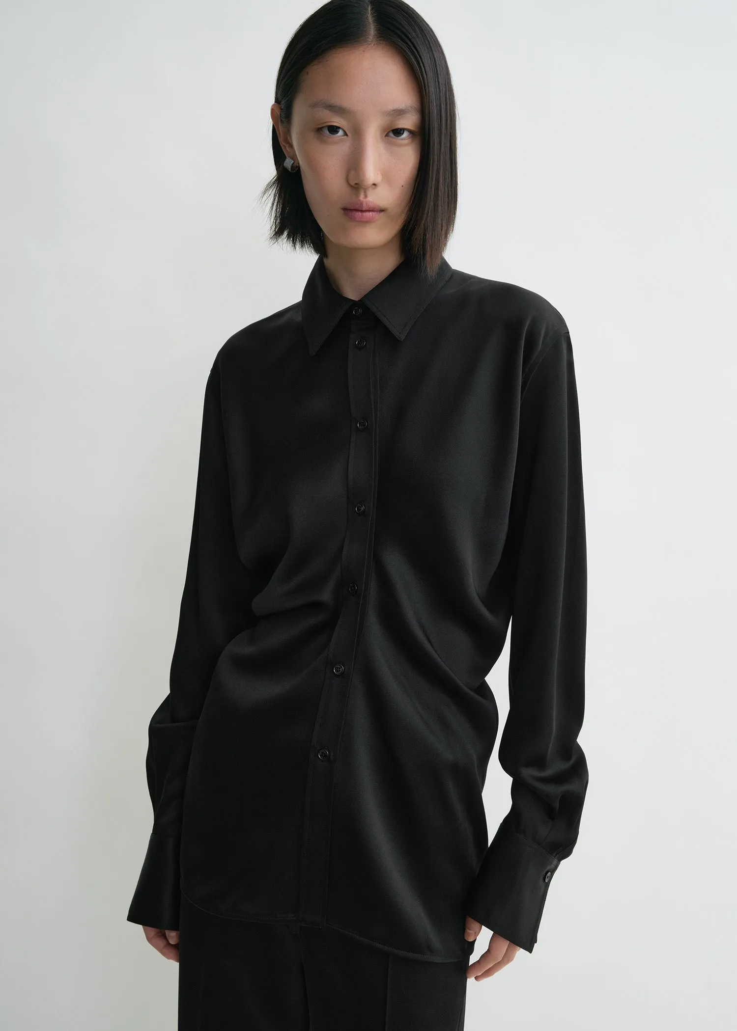 Slouch waist shirt black