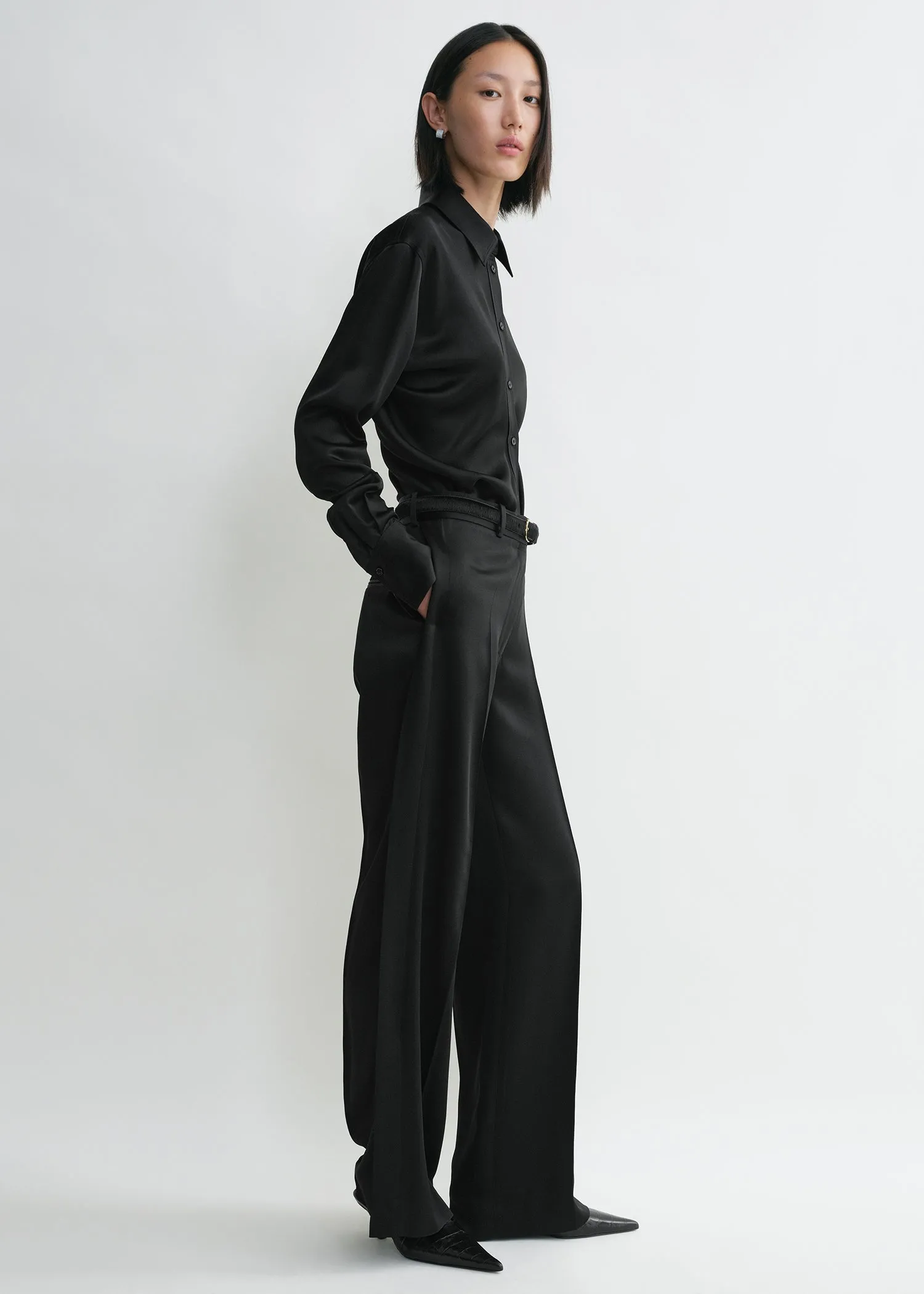 Slouch waist shirt black