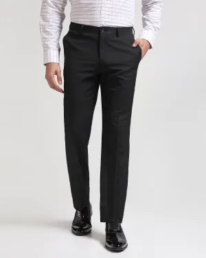 Straight B-90 Formal Black Solid Trouser - Himalayan