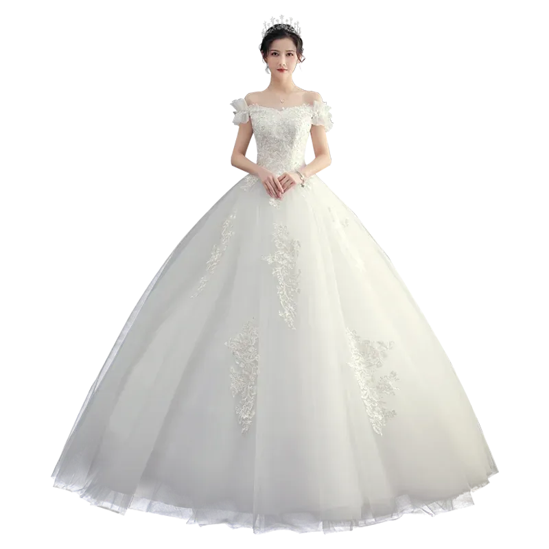 Wedding Dresses Bride Dream Plus Size Lace Up Wedding Dress Ball Gowns Bridal Embroidery Dresses