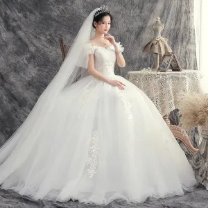 Wedding Dresses Bride Dream Plus Size Lace Up Wedding Dress Ball Gowns Bridal Embroidery Dresses