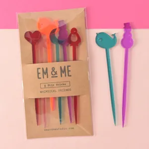 Whimsical Friends Stir Sticks